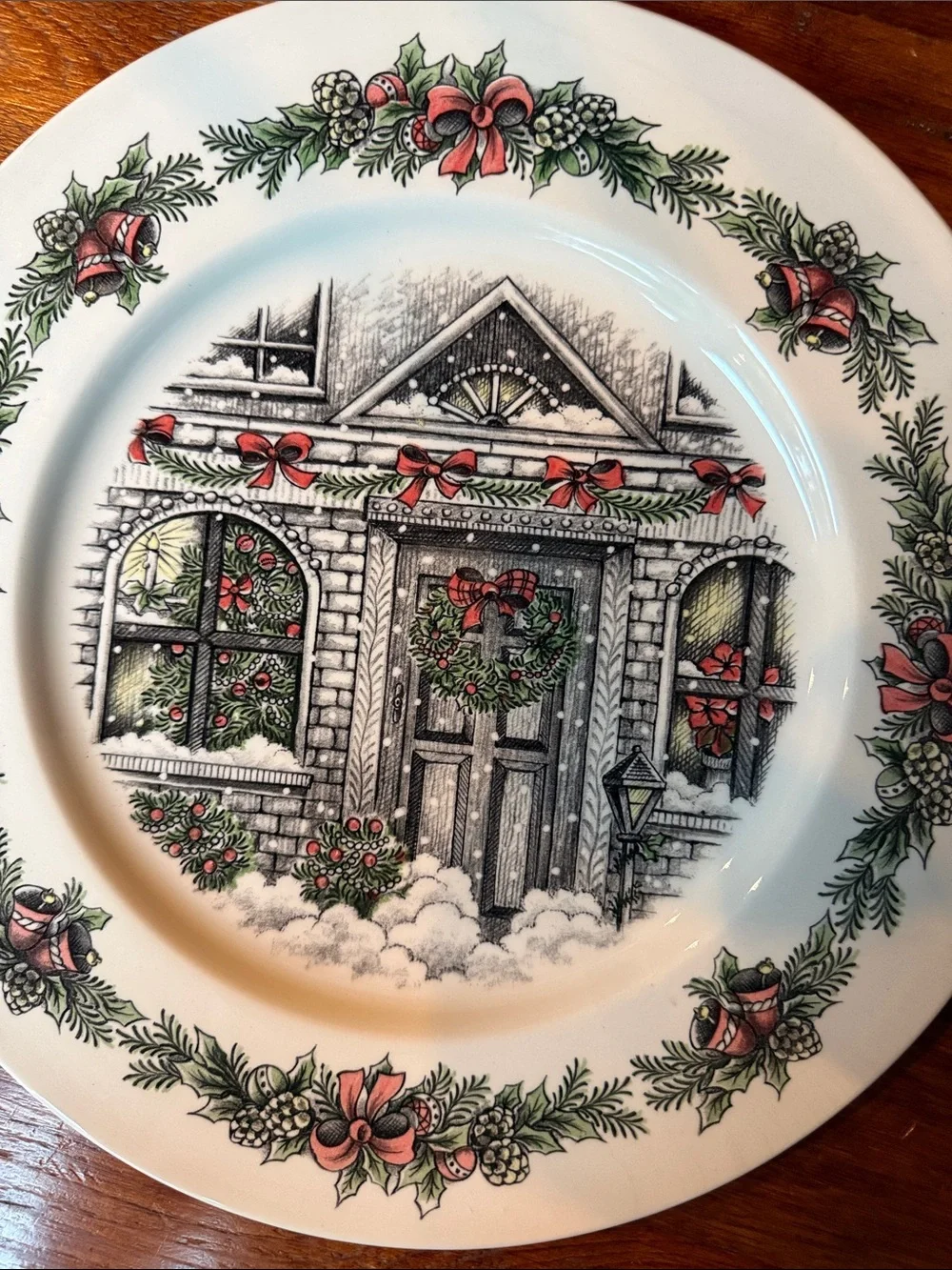 🎄Royal Stafford England Holiday Ceramic Round Serving Plate